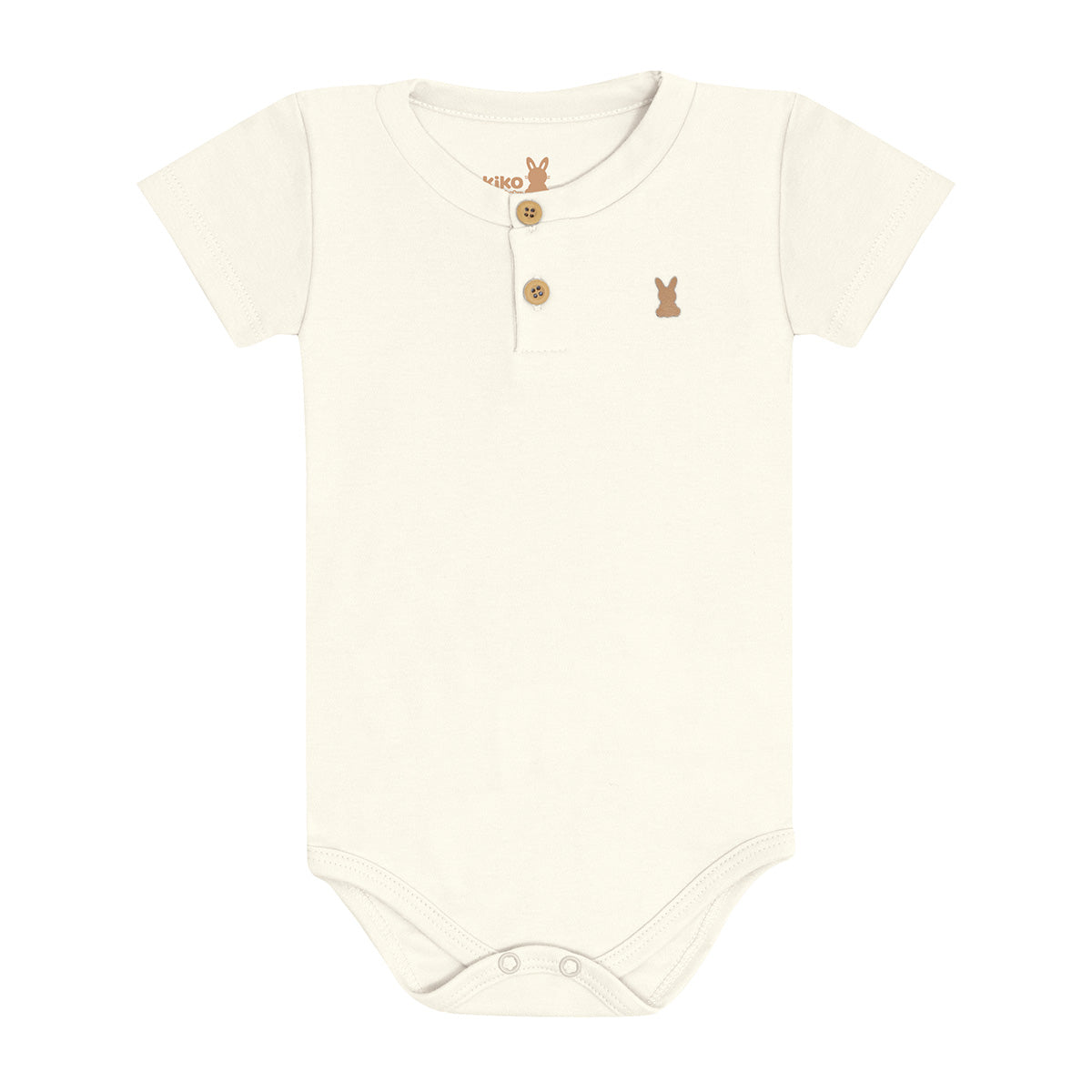 Body Manga Curta Bebê Menino Gola Portuguesa - Kiko Baby