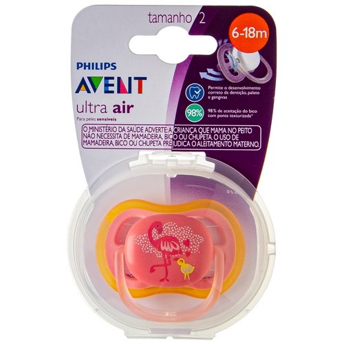 Chupeta Ultra Air (6 a 18 Meses) Flamingo - Avent