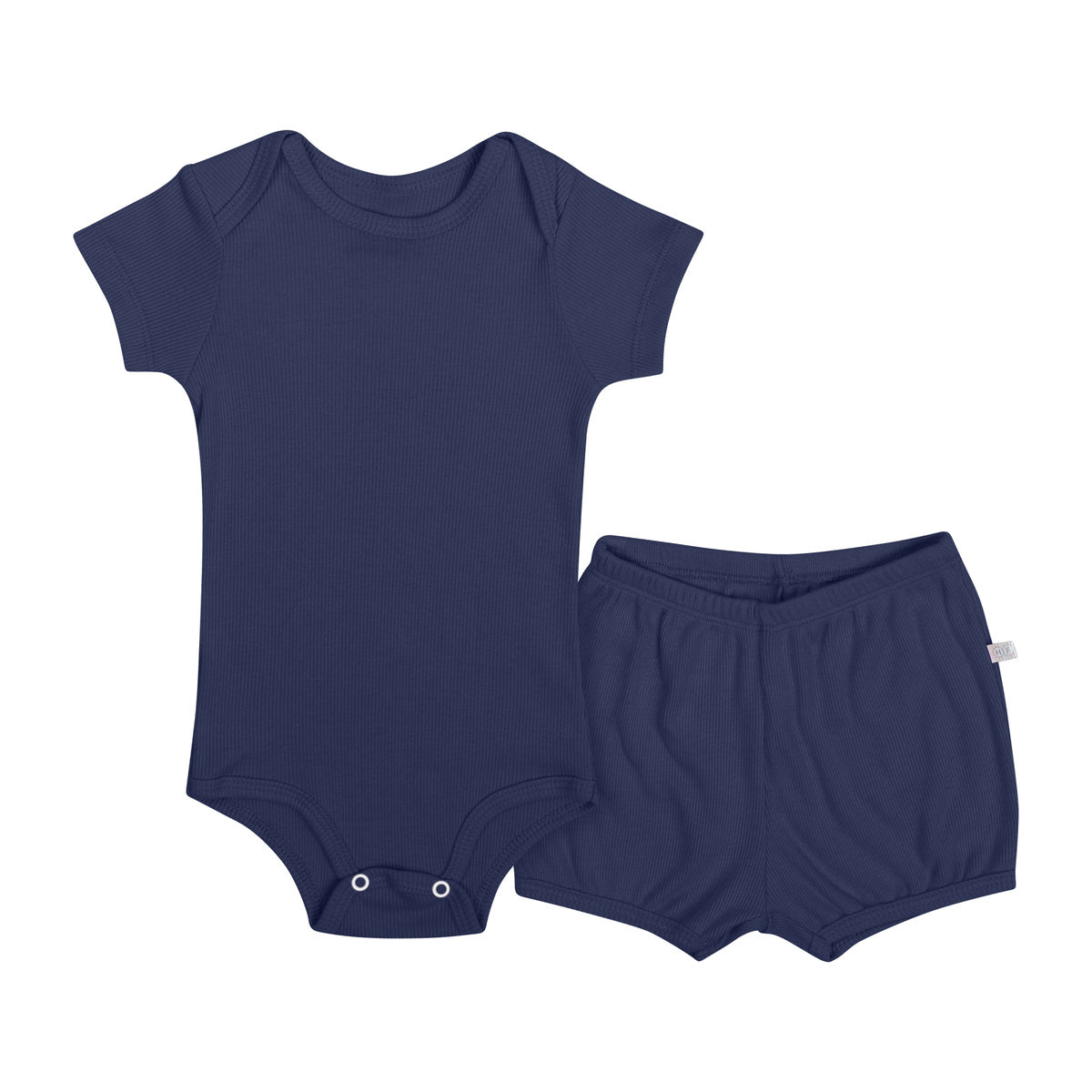 Conjunto Bebê Body e Short Básico Ribana Canelada - Have Fun
