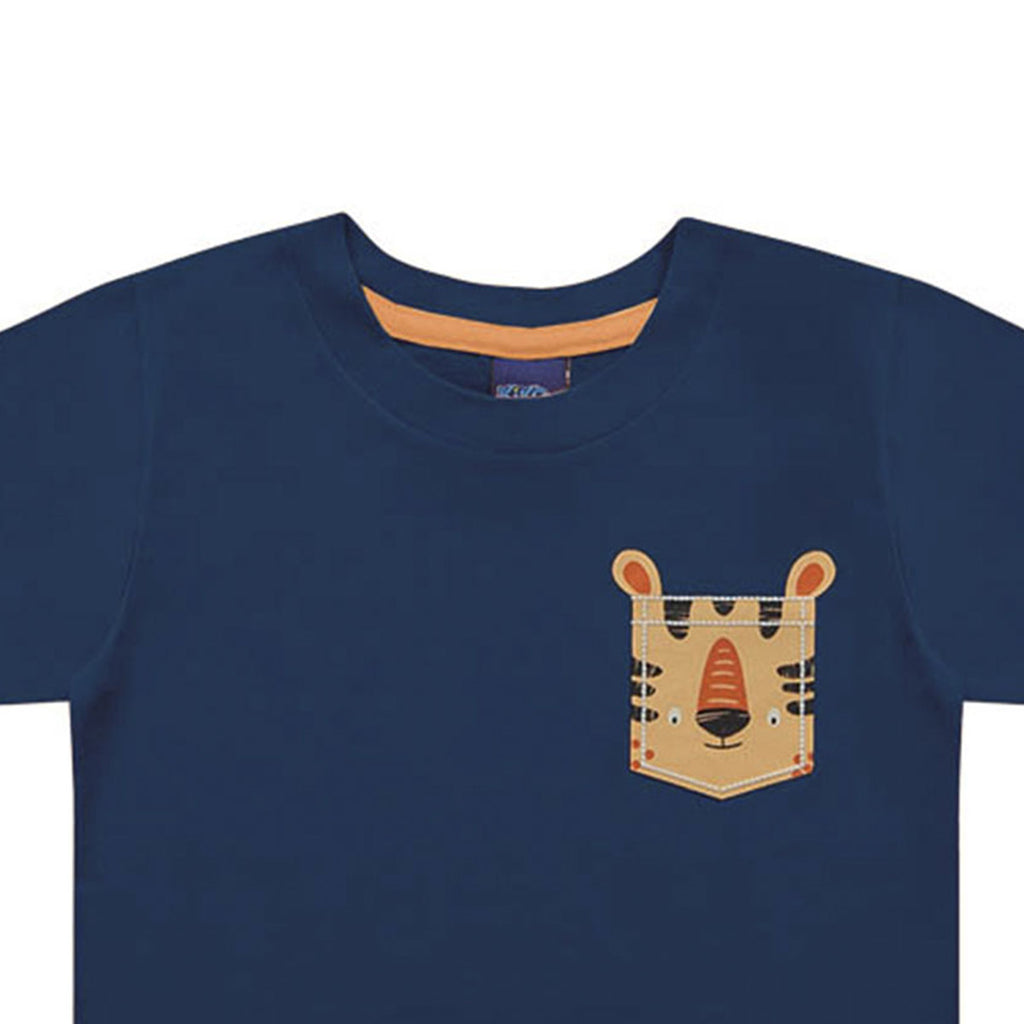 Camiseta Infantil Manga Curta Tigre - Kiko e Kika