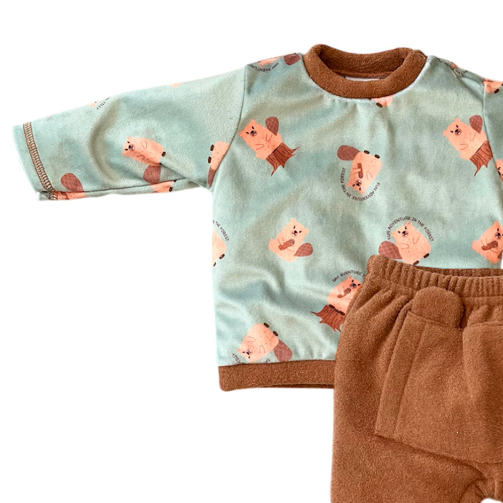 Conjunto Bebê Menino Plush Castor - Tilly Baby