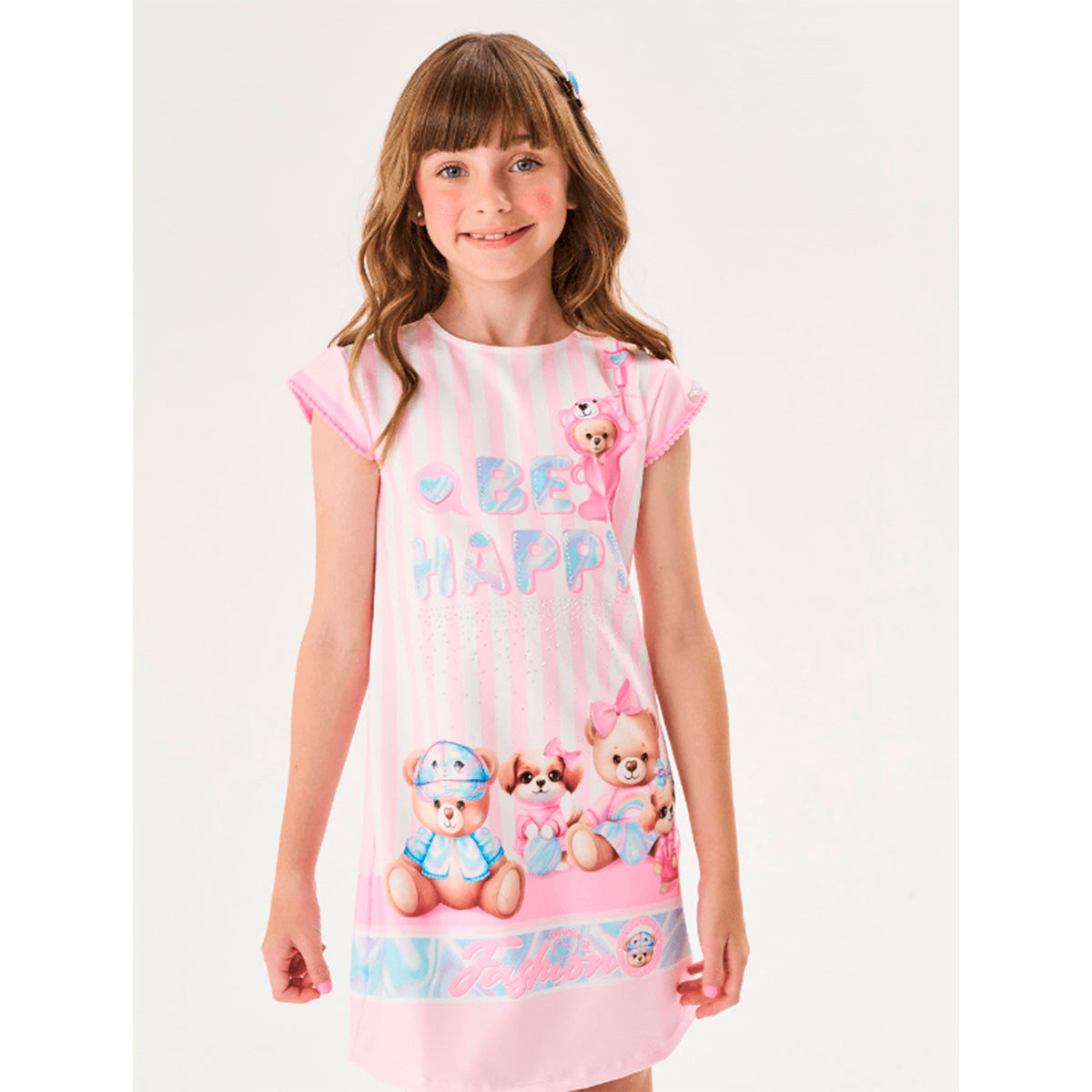 Vestido Infantil Be Happy Ursinhos - Cinti