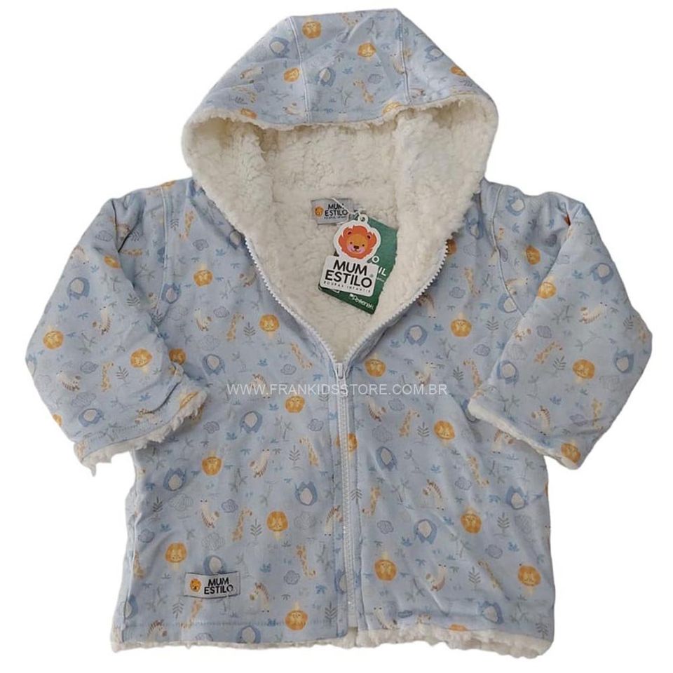Jaqueta de Inverno Forrada Infantil Quentinha Safári - MUM