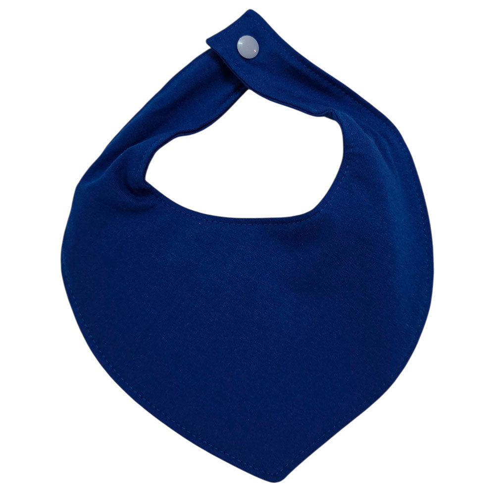 Babador Bandana Impermeável Bebê Liso Azul Royal
