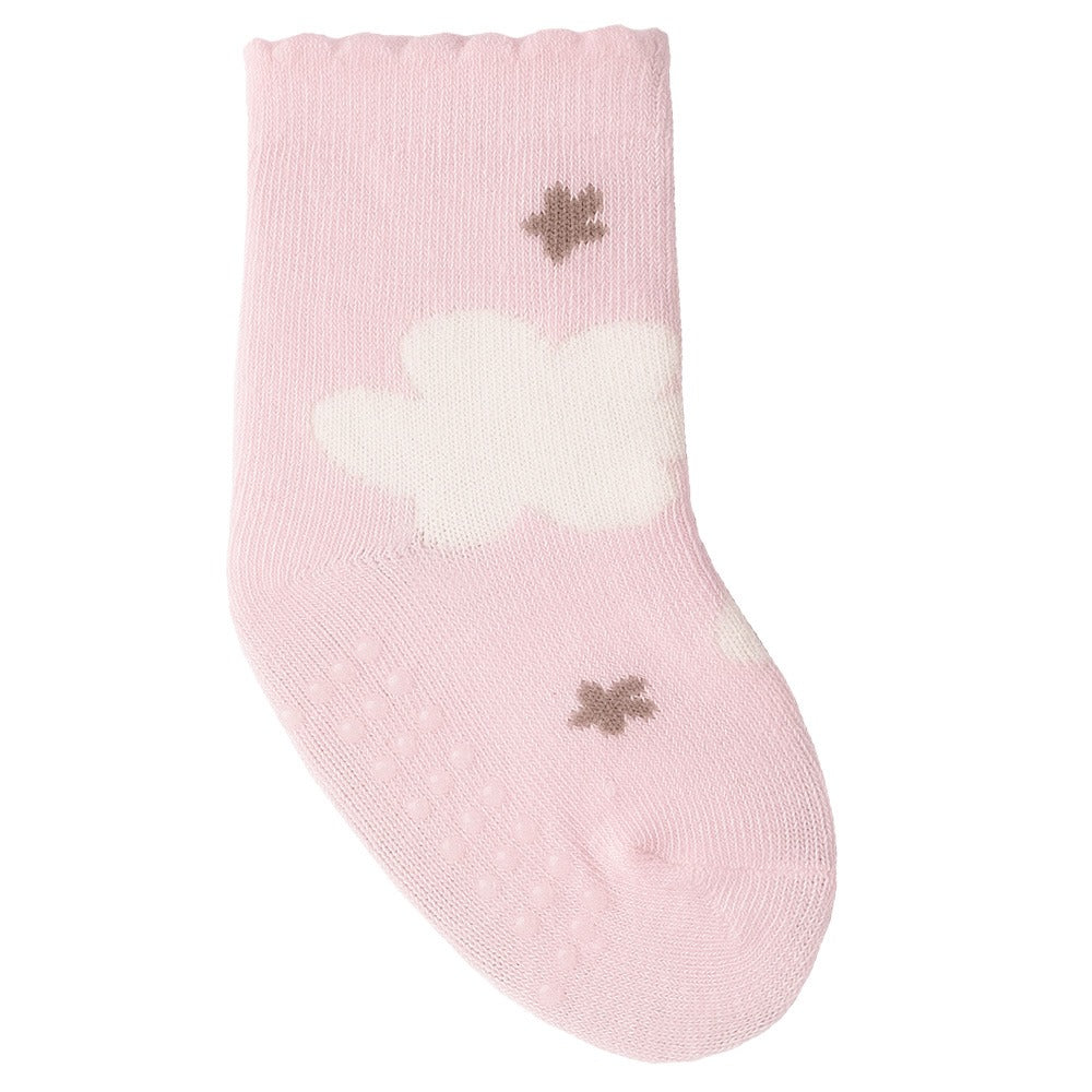 Kit 3 Pares Meia Antiderrapante Menina 16-20 Natureza - Pimpolho