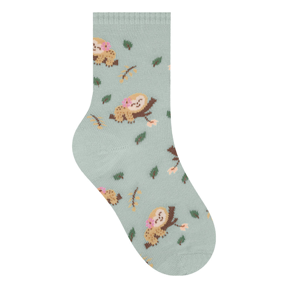 Meia Cano Médio Infantil Estampada Menina - Selene