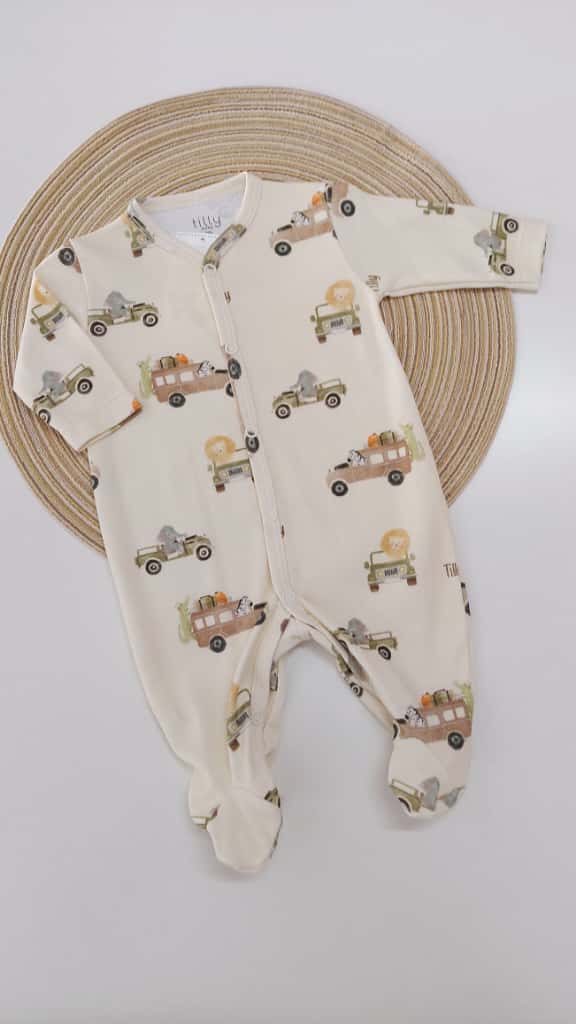 Macacão Bebê Menino Carros Safári - Tilly Baby