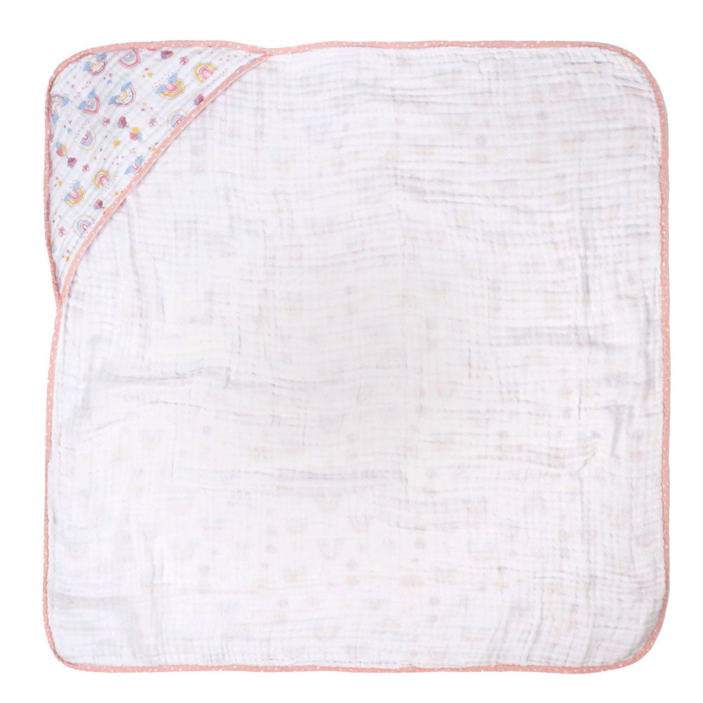 Toalha Soft Com Capuz 70cmX70cm Arco-íris - Baby Joy