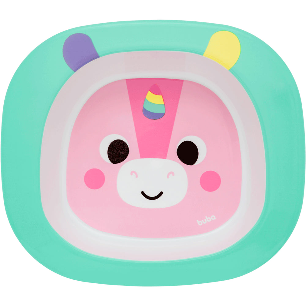 Pratinho Bebê Infantil Bowl Buba Zoo Unicórnio - Buba