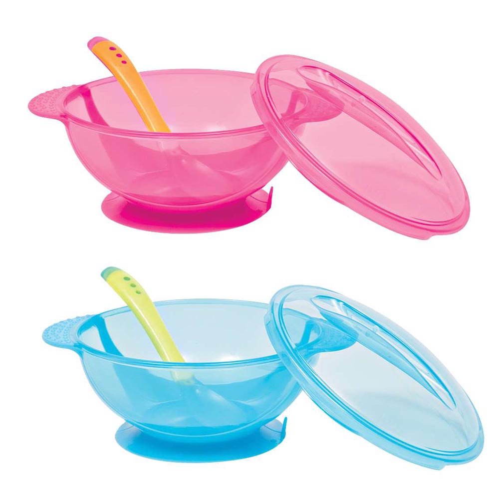 Prato Bebê Com Tampa e Colher Termossensível - Buba