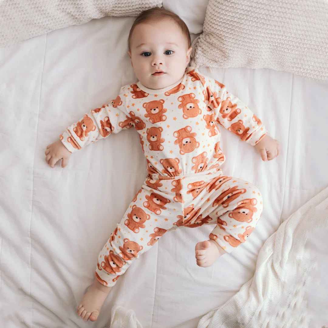 Conjunto Body e Calça Fleece Luxo Ursinhos - Rosebud