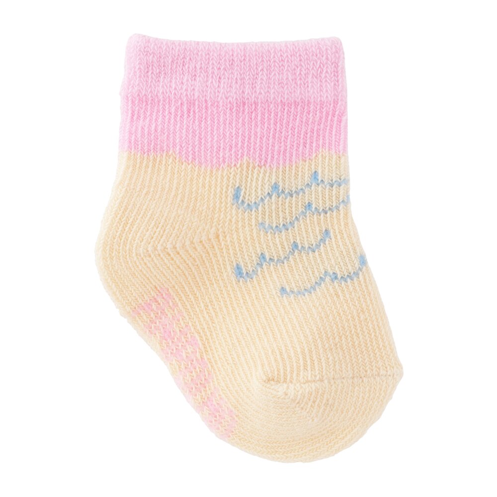 Kit 3 Pares Meia Cano Médio Bebê Menina Zero Abstrato - Pimpolho