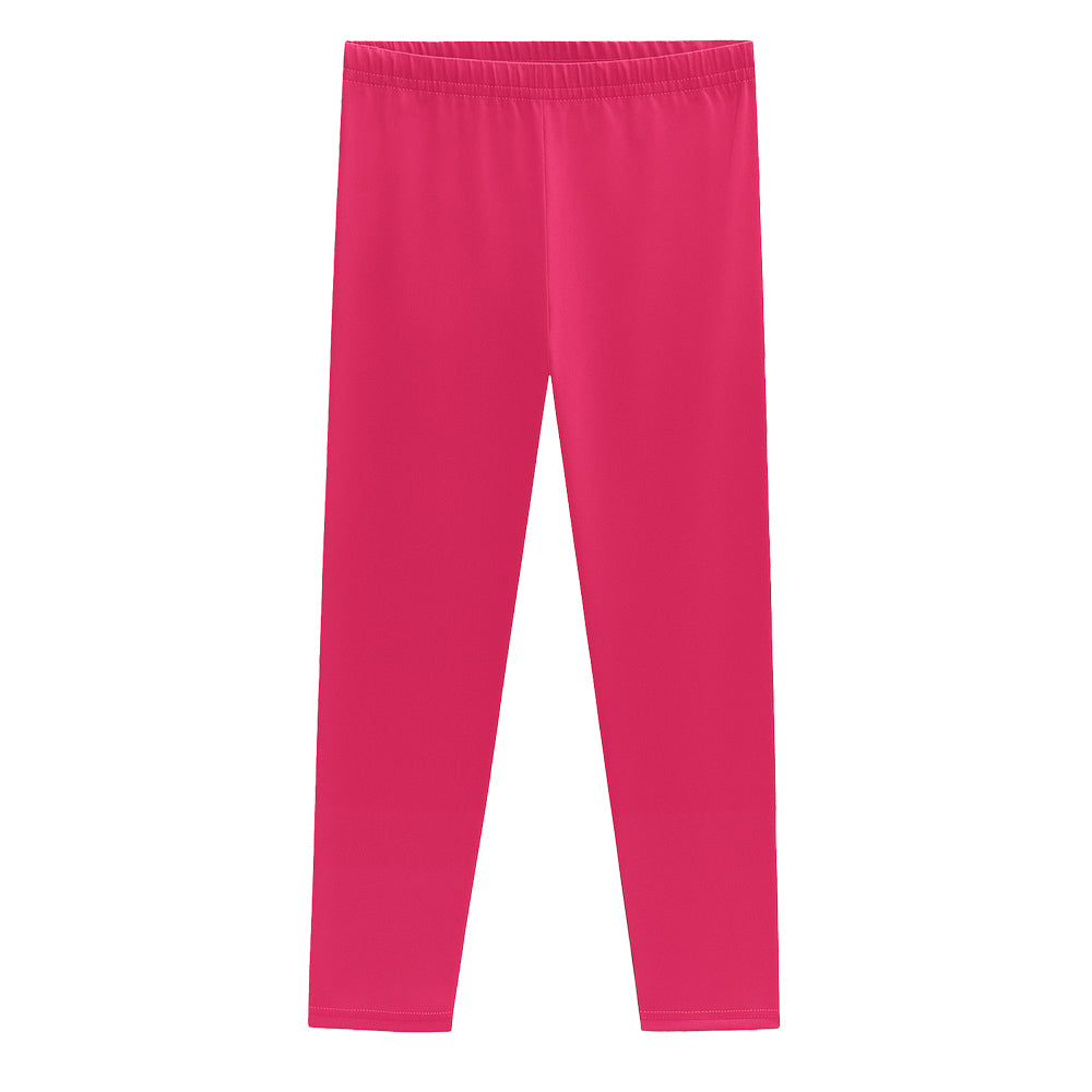 Calça Legging Infantil Básica em Cotton Rosa Carmim  - Kyly