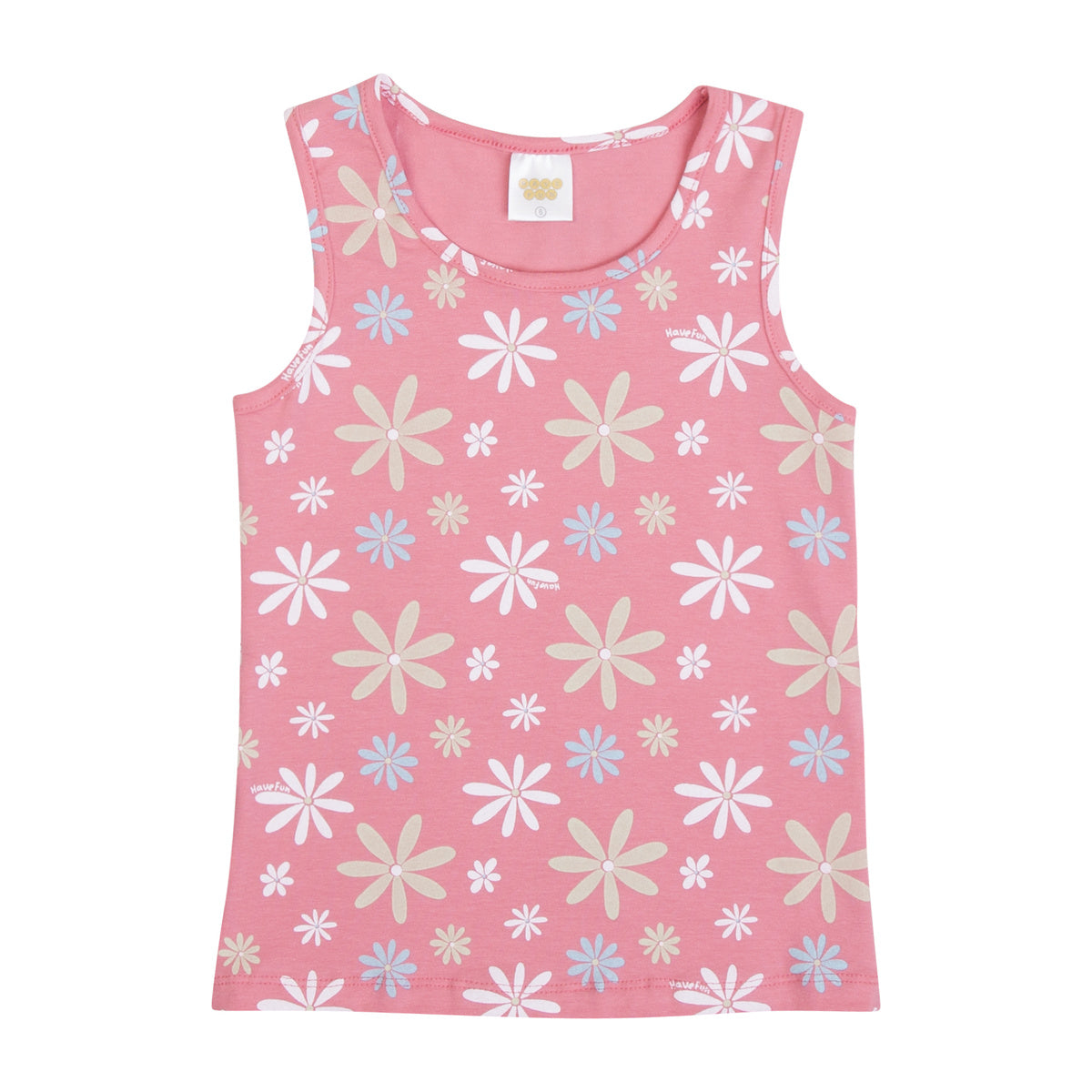 Regata Infantil Menina Estampada em Cotton Flores - Have Fun