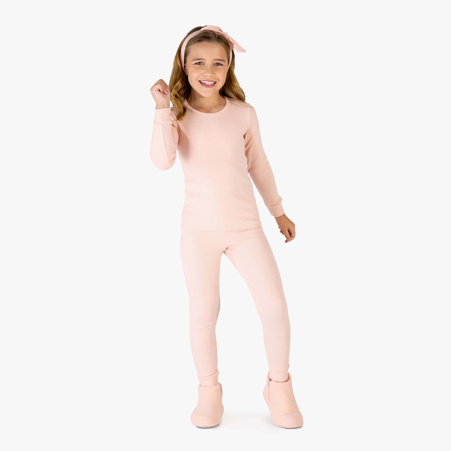 Conjunto Pijama Melange Canelado Infantil - Dedeka