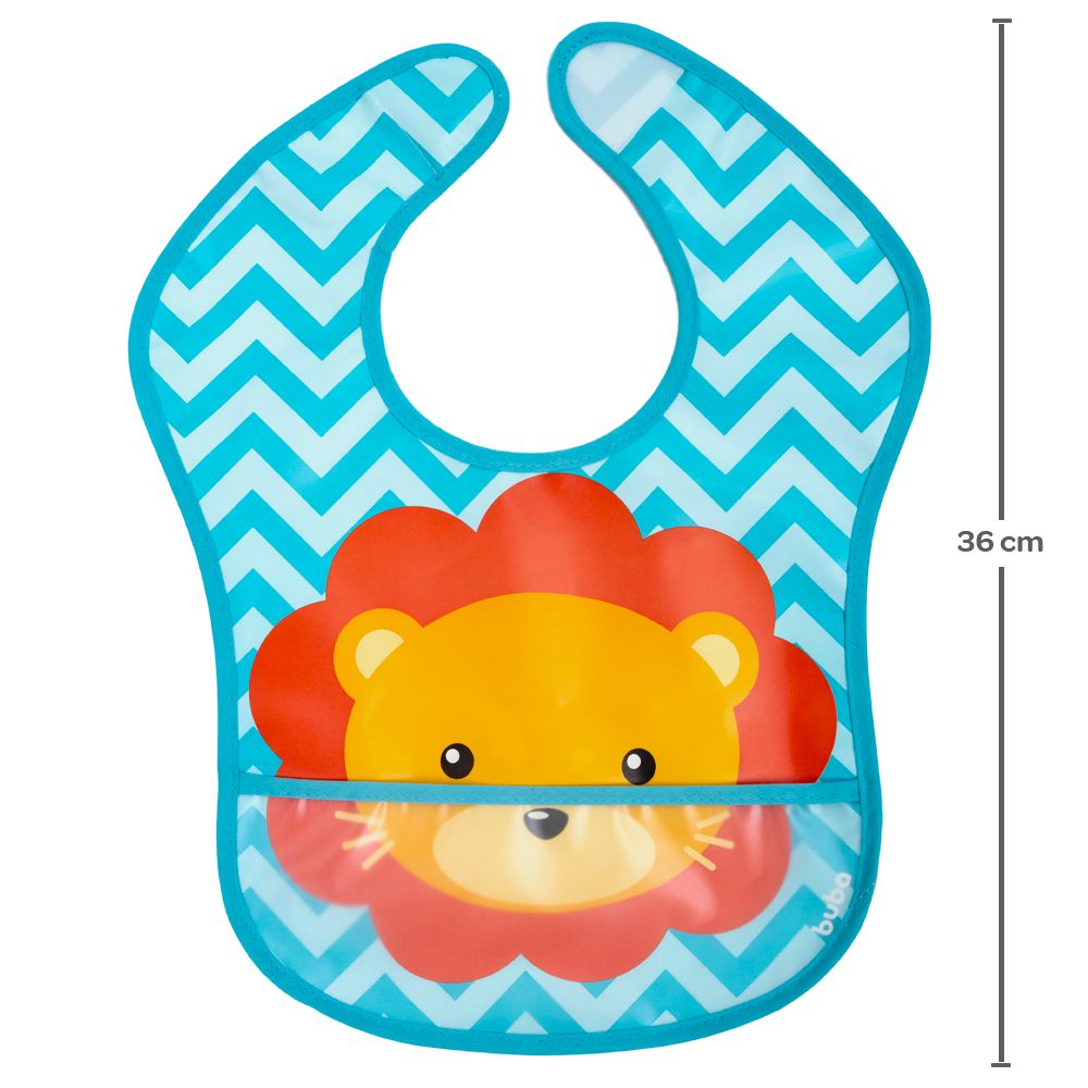 Babador Bebê Impermeável Para Alimentação Leão - Buba