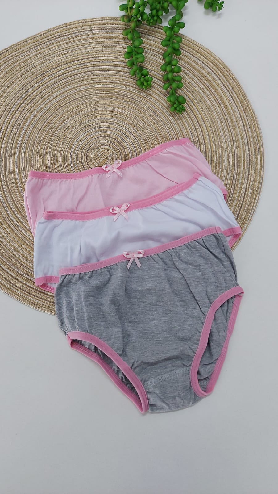 Kit Com 3 Calcinhas Infantil Lobinha em Algodão - Lupo