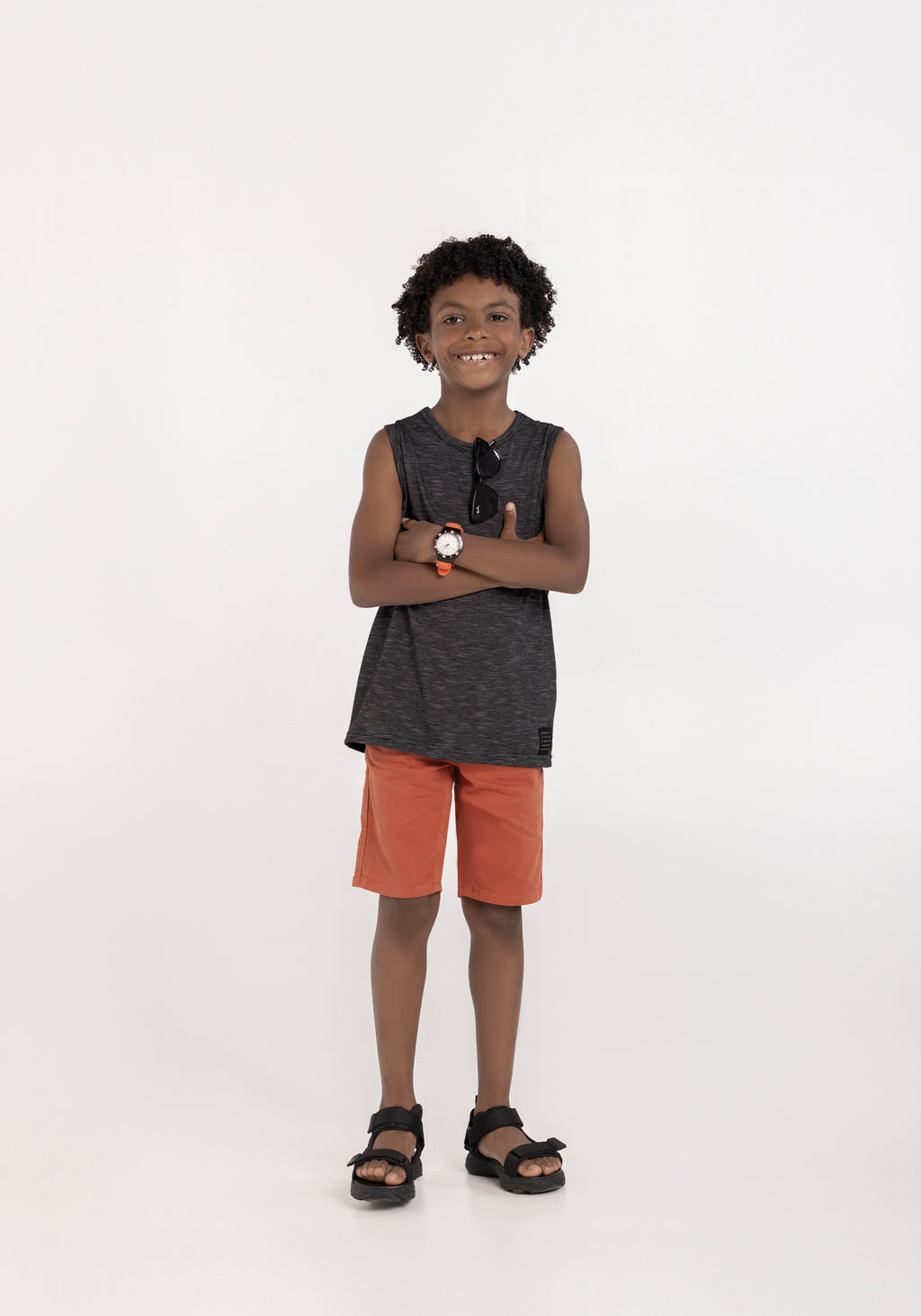 Regata Infantil Menino Malha Flamê Rajada - Alakazoo