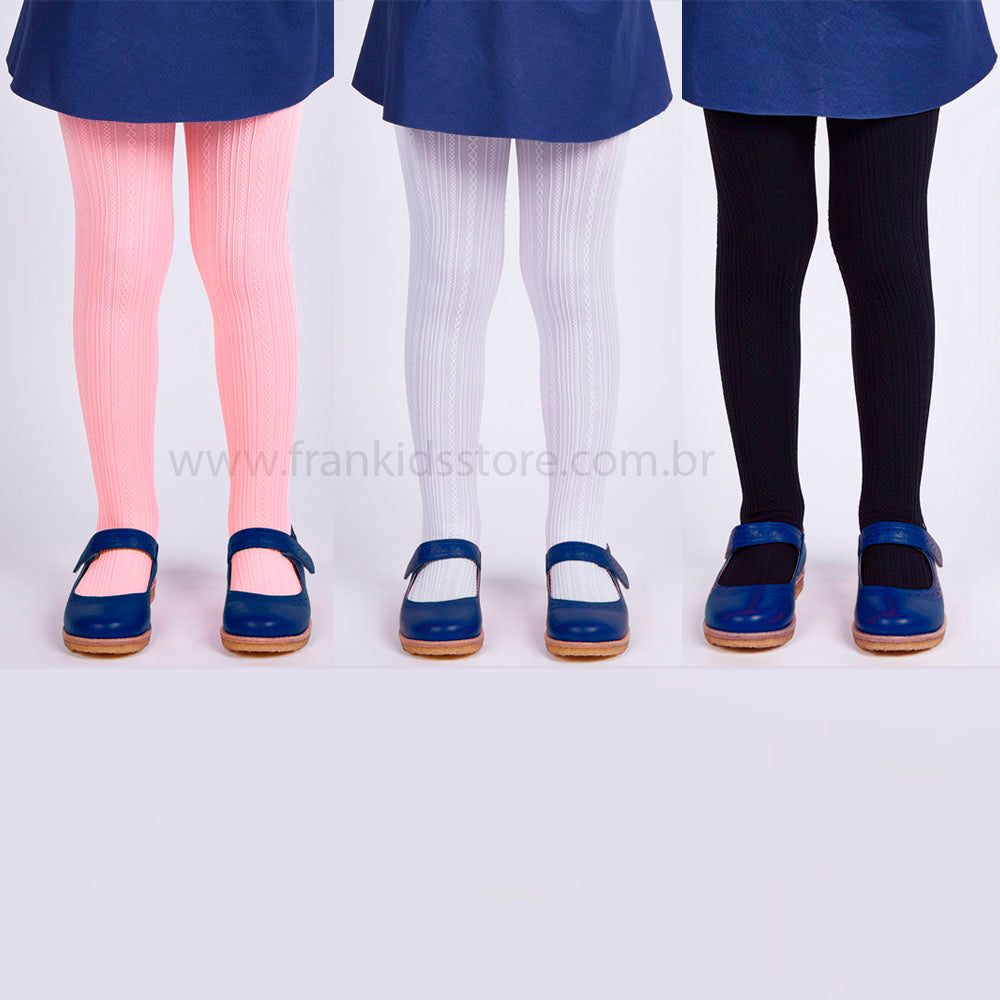 Meia-Calça Fio 70 Infantil Menina Tricô Lobinha - Lupo