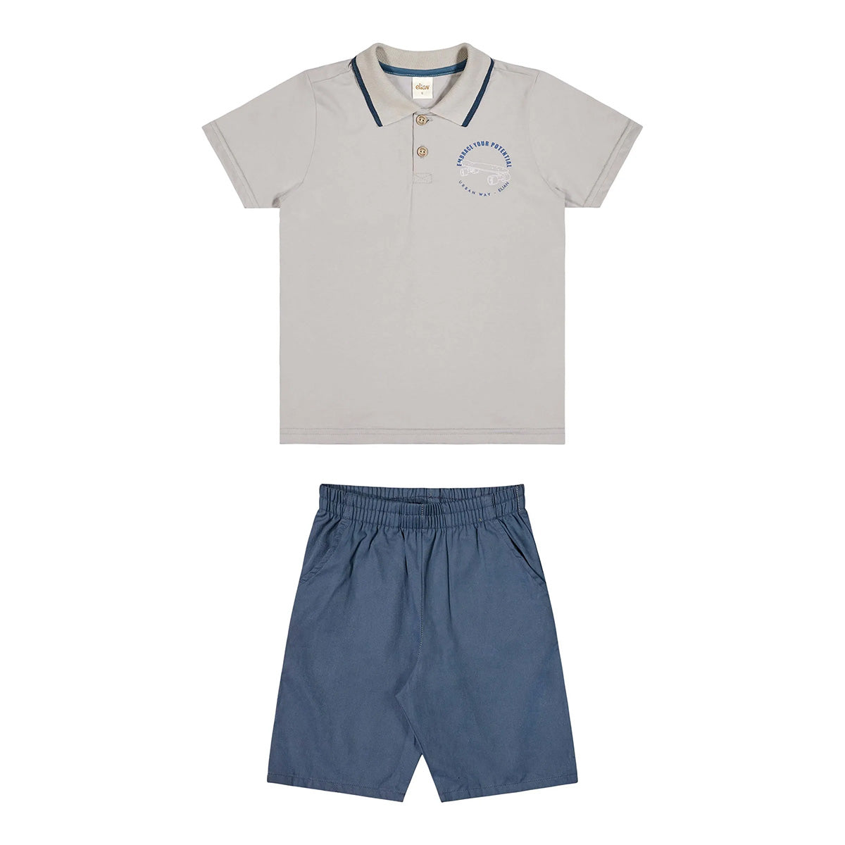 Conjunto Infantil Menino Camisa Polo e Bermuda - Elian