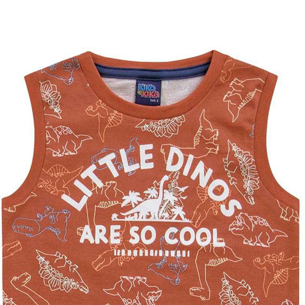 Regata Meia Malha Little Dinos - Kiko e Kika