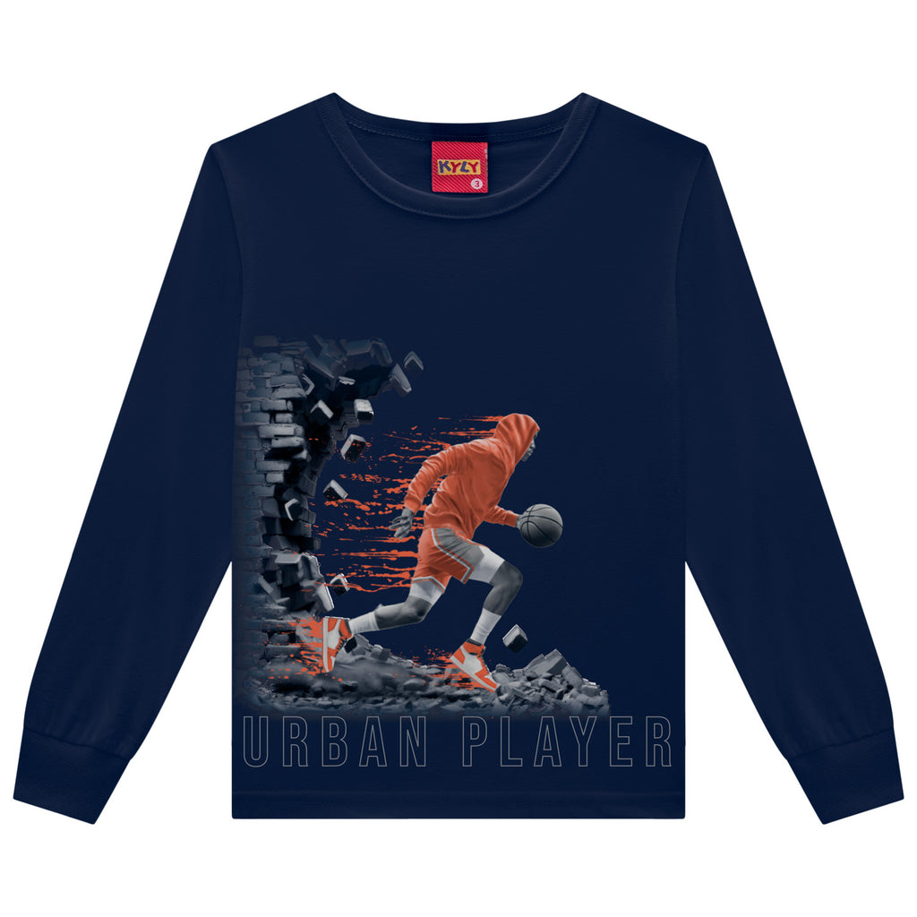 Camiseta Infantil Menino Manga Longa Esporte - Kyly