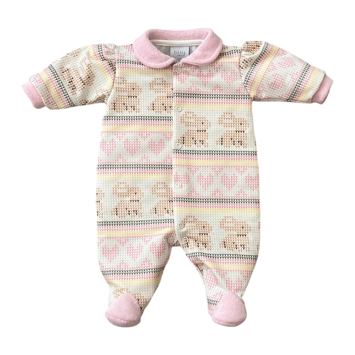 Macacão Moletinho Bebê Menina Coelha - Tilly Baby