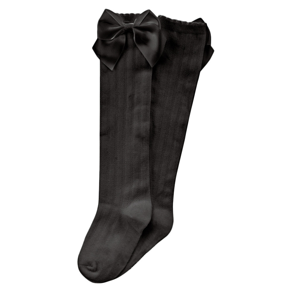 Meia 3/4 Lisa Com Laço Bebê Infantil - Pimpolho