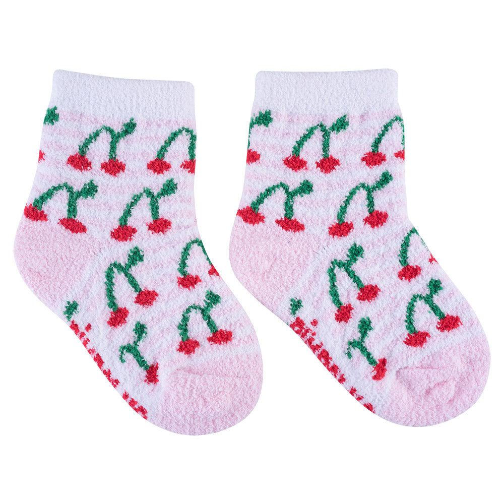 Meia Felpuda Bebê Menina 16-20 Rosa Cereja - Pimpolho