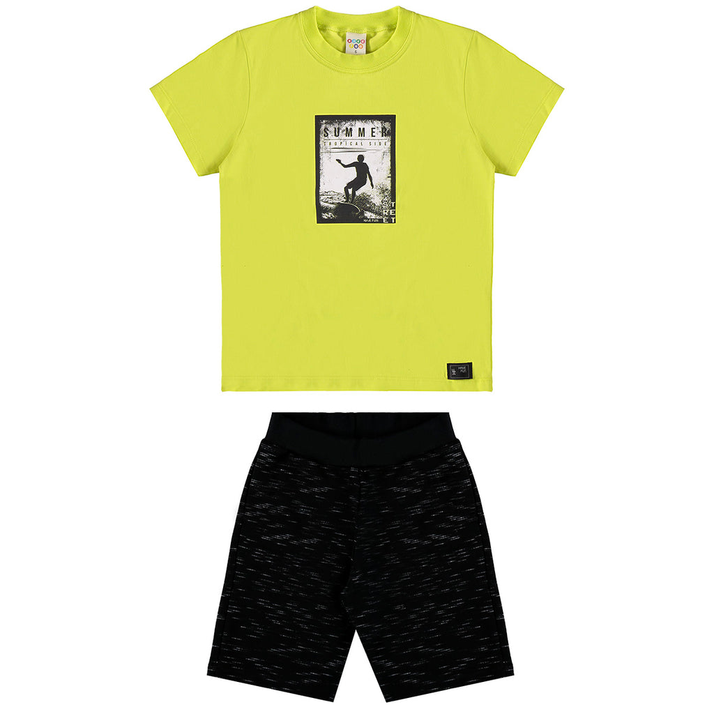 Conjunto Summer Camiseta e Bermuda Moletom Jet - Have Fun