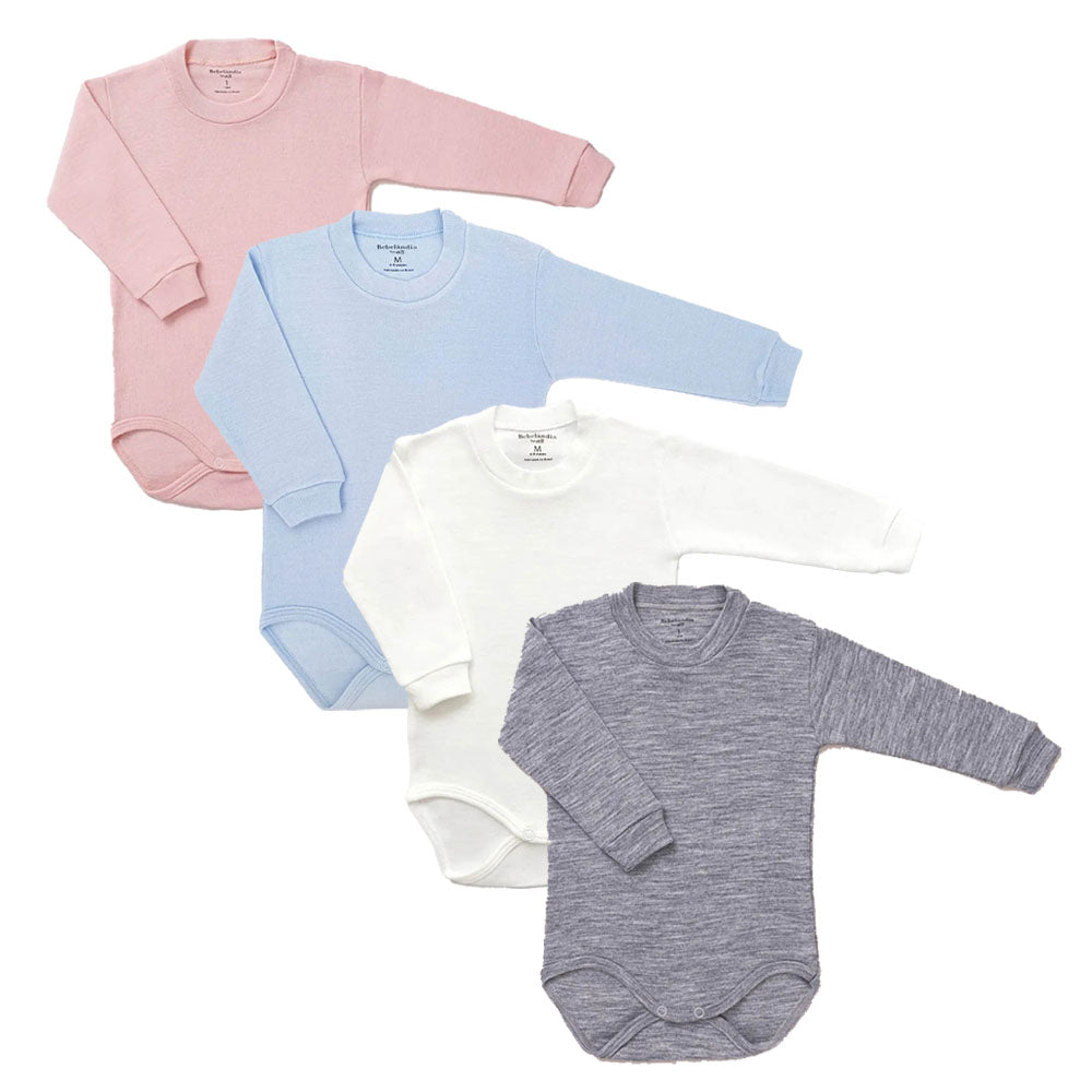 Body Manga Longa Bebê Unissex Lã Antialérgica - Bebelândia