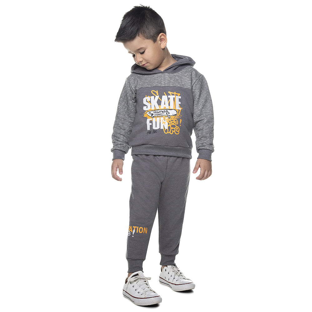 Conjunto infantil Menino Moletom Peluciado Skate - Have Fun