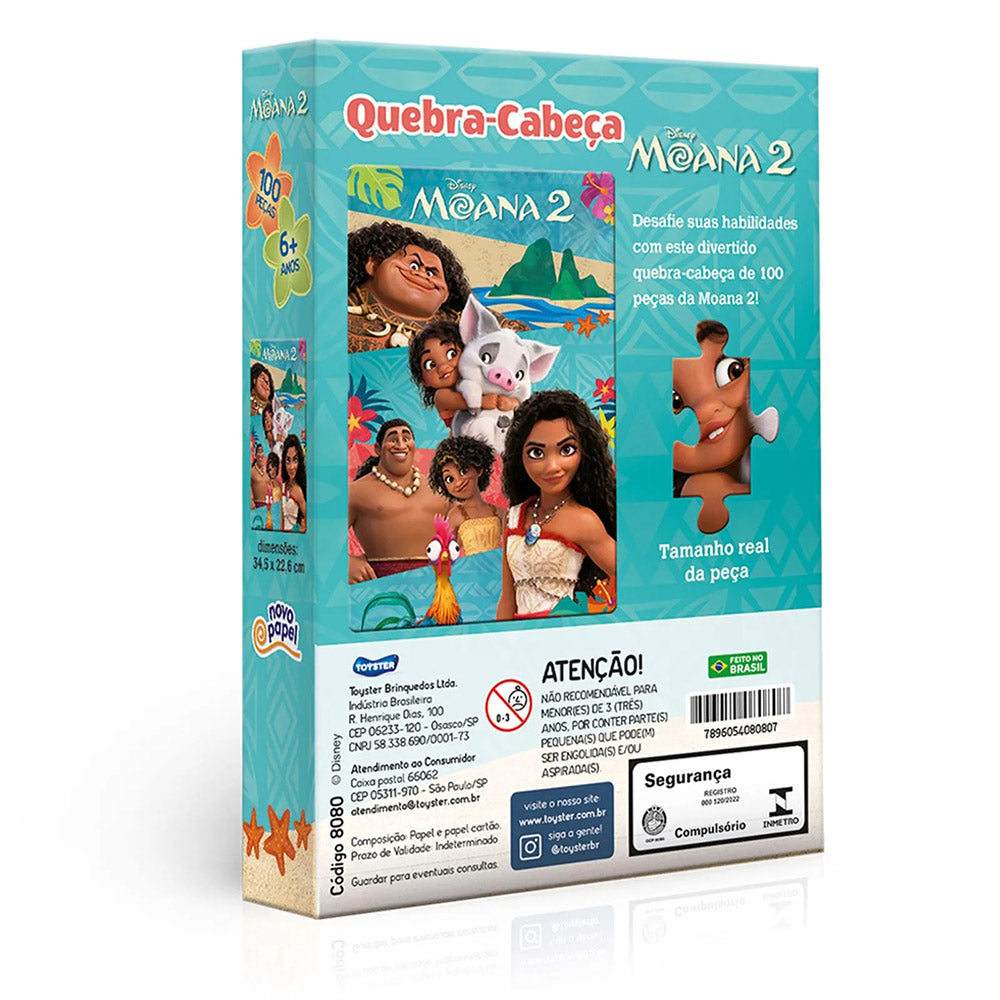Quebra-Cabeça Disney Moana 2 100 Peças - Toyster