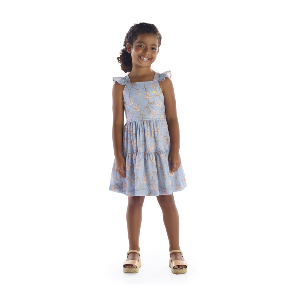 Vestido Floral Laço Infantil - Kiki Xodó