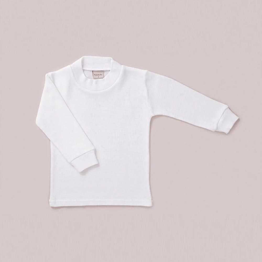 Blusa Básica de Lã Antialérgica Branco - Bebelândia