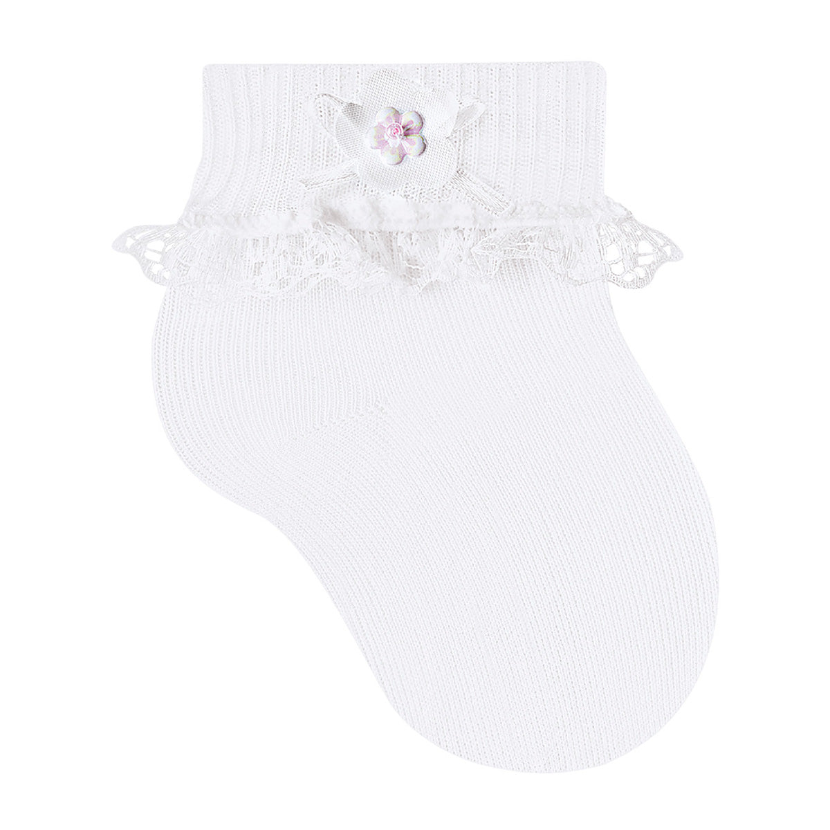 Meia Cano Médio Infantil Festa Sortida Com Aplique - Selene