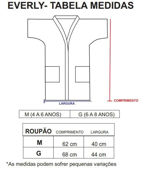 Roupão Bebê e Infantil Menina C/ Capuz Ursinho - Everly