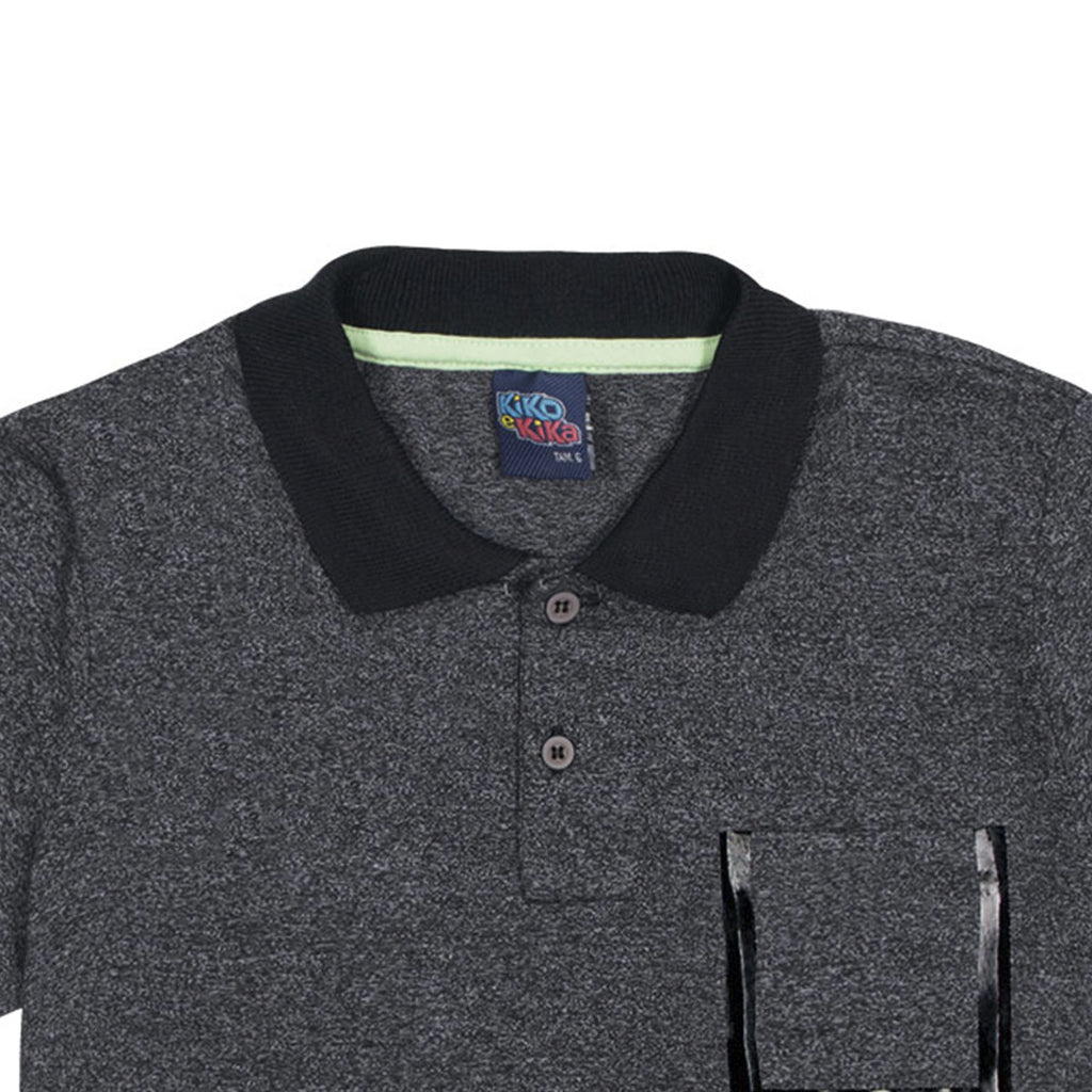 Camisa Polo Infantil Meia Malha - Kiko e Kika