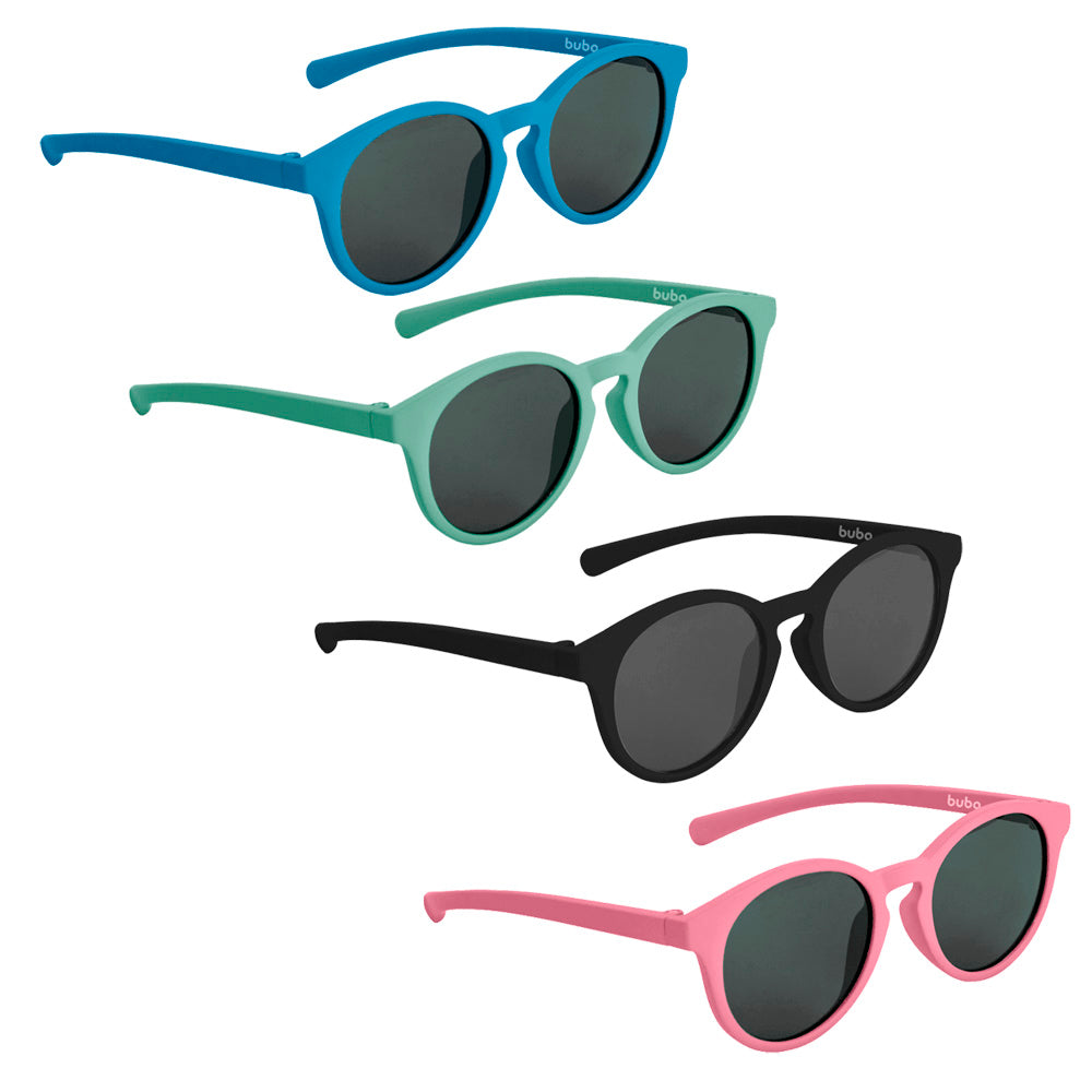 Óculos de Sol Bebê Infantil Retrô Flexível C/ Proteção Solar UV400 - Buba