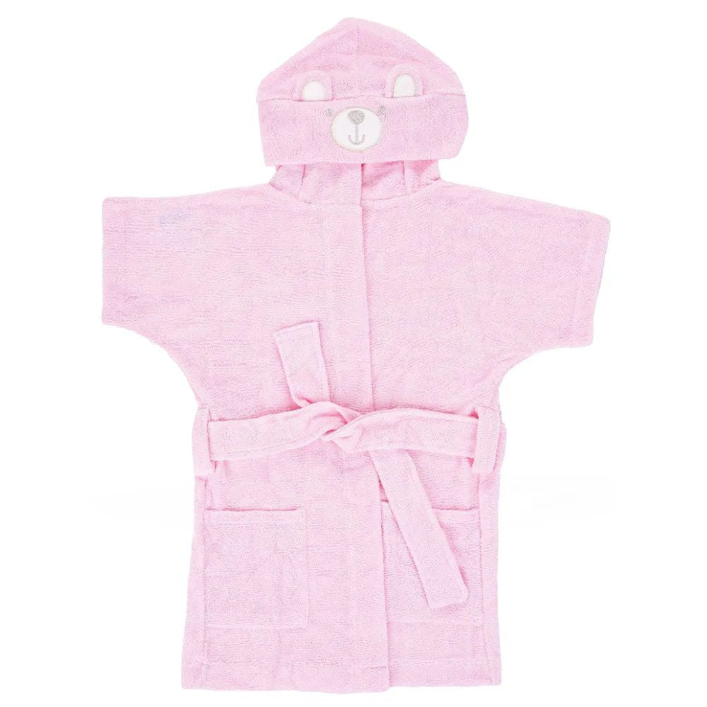 Roupão Bebê e Infantil Menina C/ Capuz Ursinho - Everly