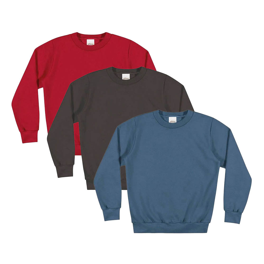 Blusão em Moletom Peluciado Bebê Infantil Liso - Elian