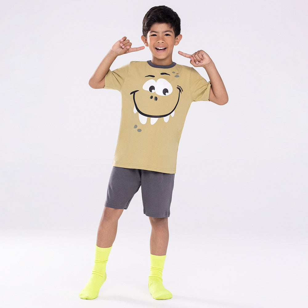Pijama Infantil Menino Brilha no Escuro Monstrinho - Alakazoo