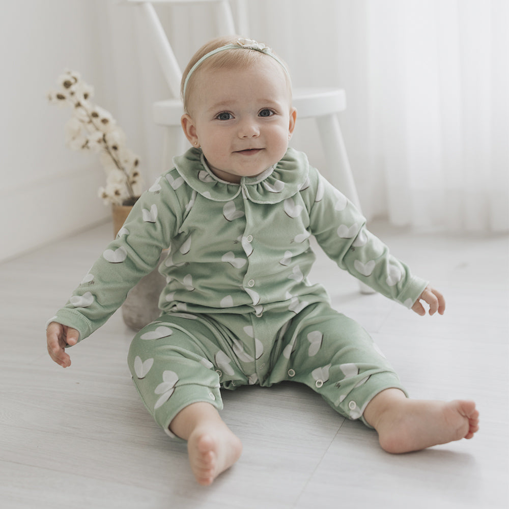 Macacão Bebê Menina em Plush Borboletas - Tilly Baby