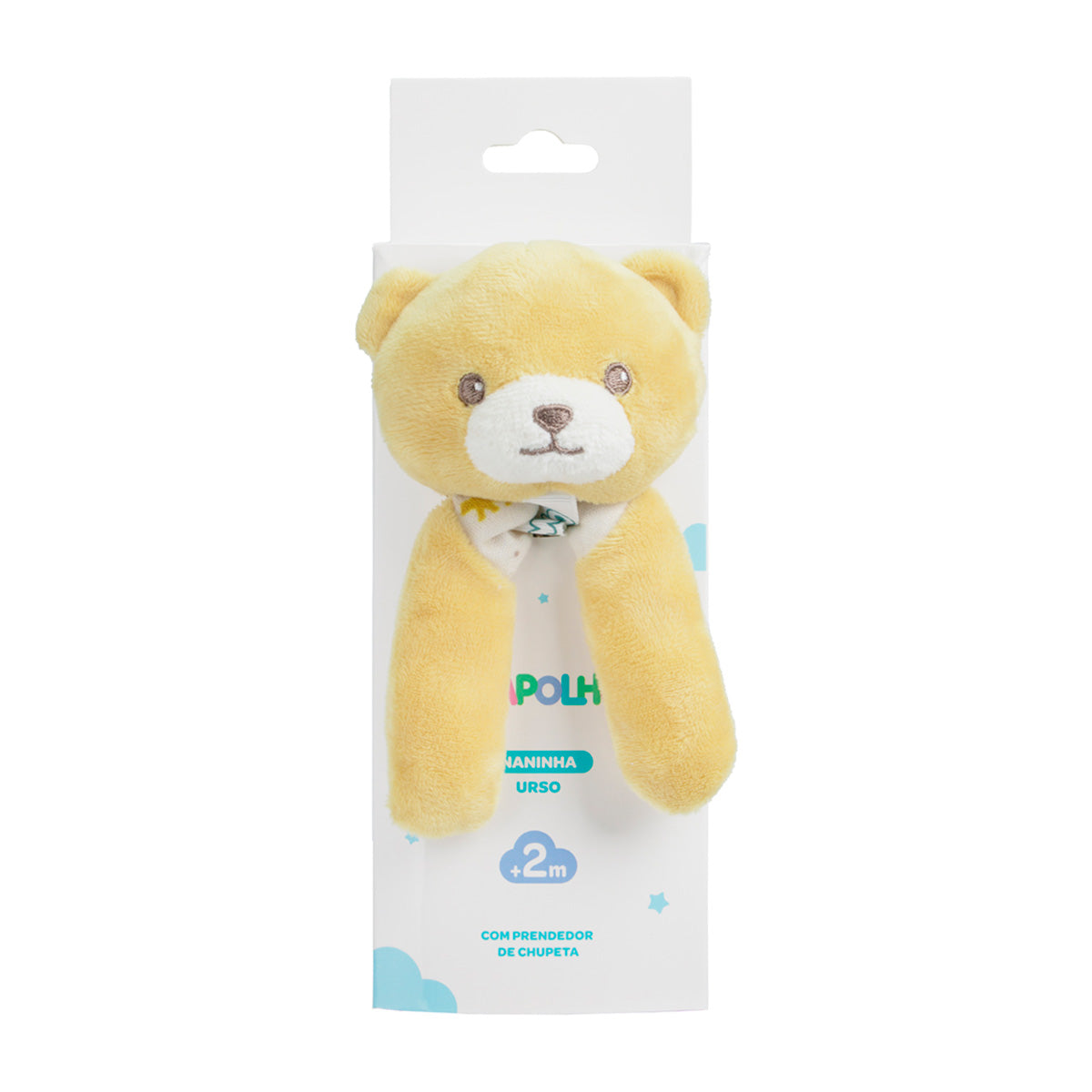 Naninha Bebê Soft Amarelo Urso - Pimpolho