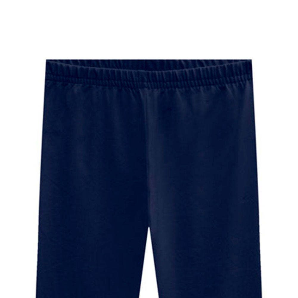 Calça Legging Infantil Básica em Cotton Marinho - Kyly