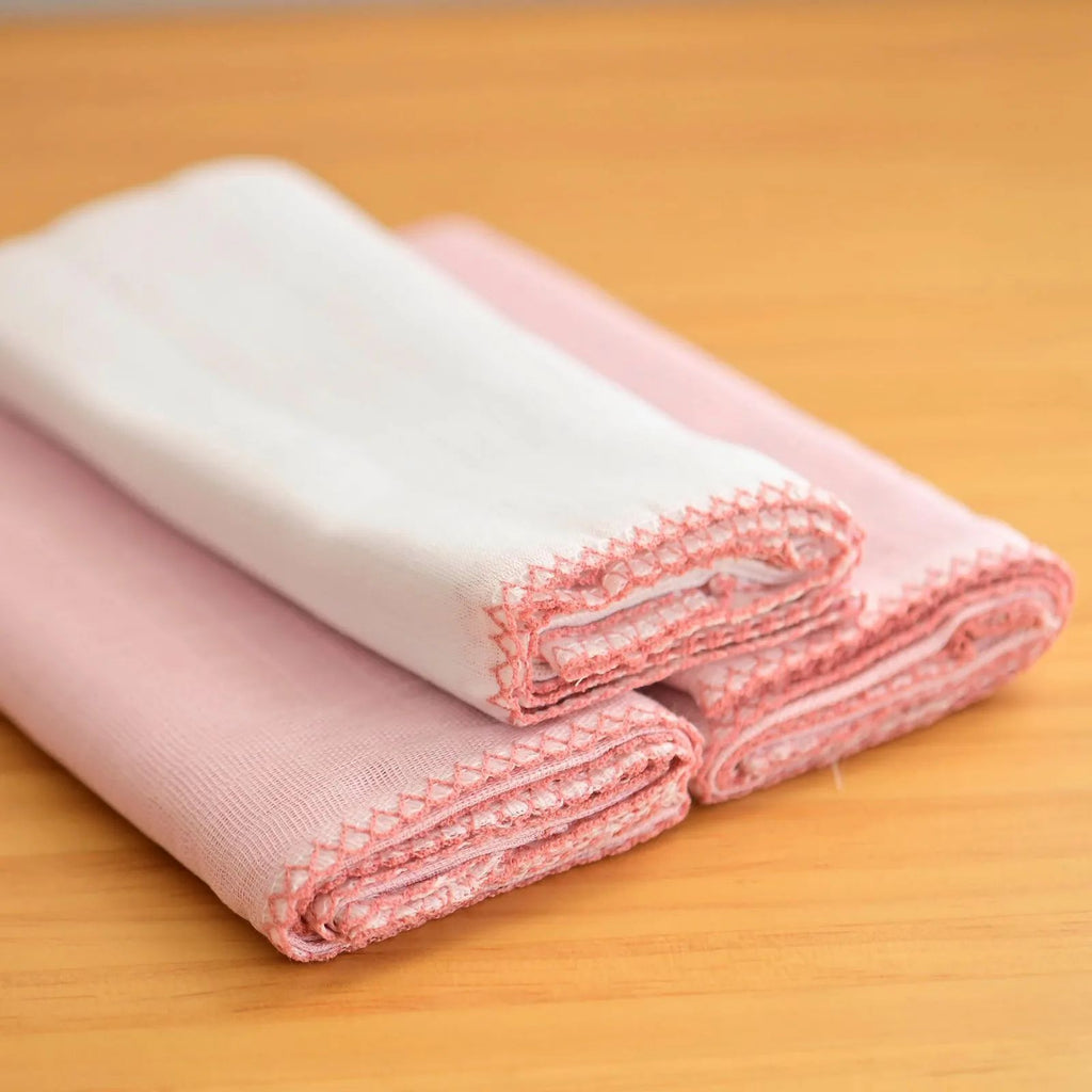 Pano de Boca 3 Unidades Bordado Clássicos Borboleta - Baby Joy