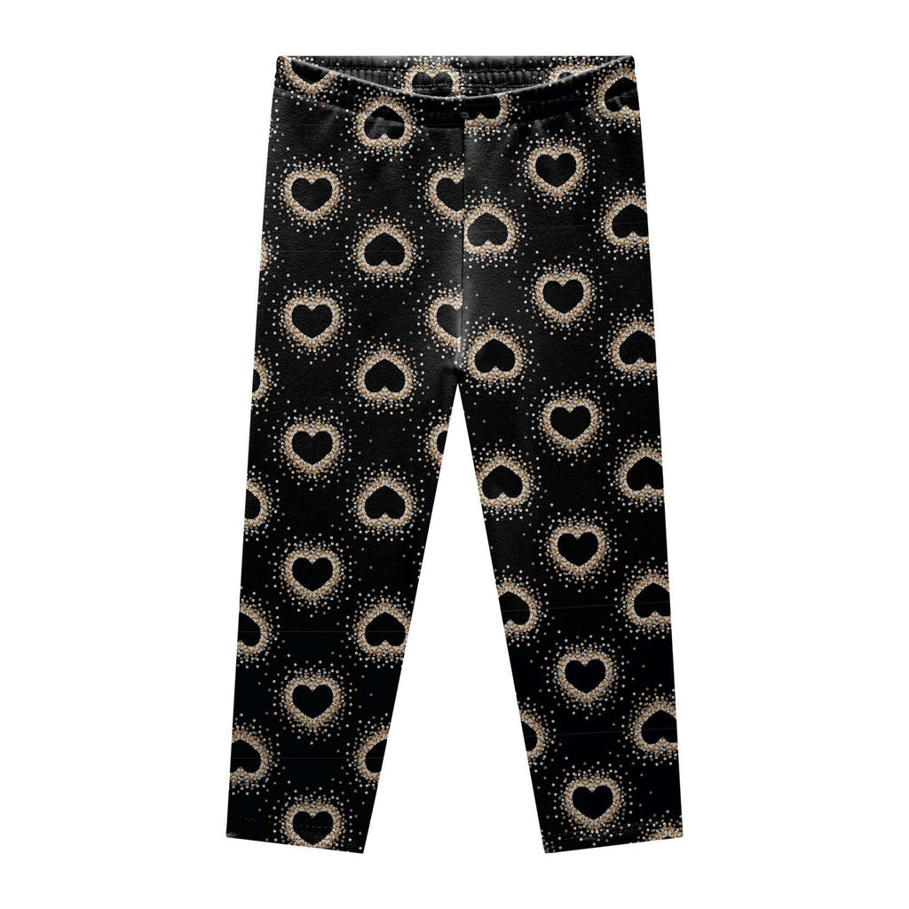 Calça Legging Infantil em Molicotton Peluciado Corações - Kyly
