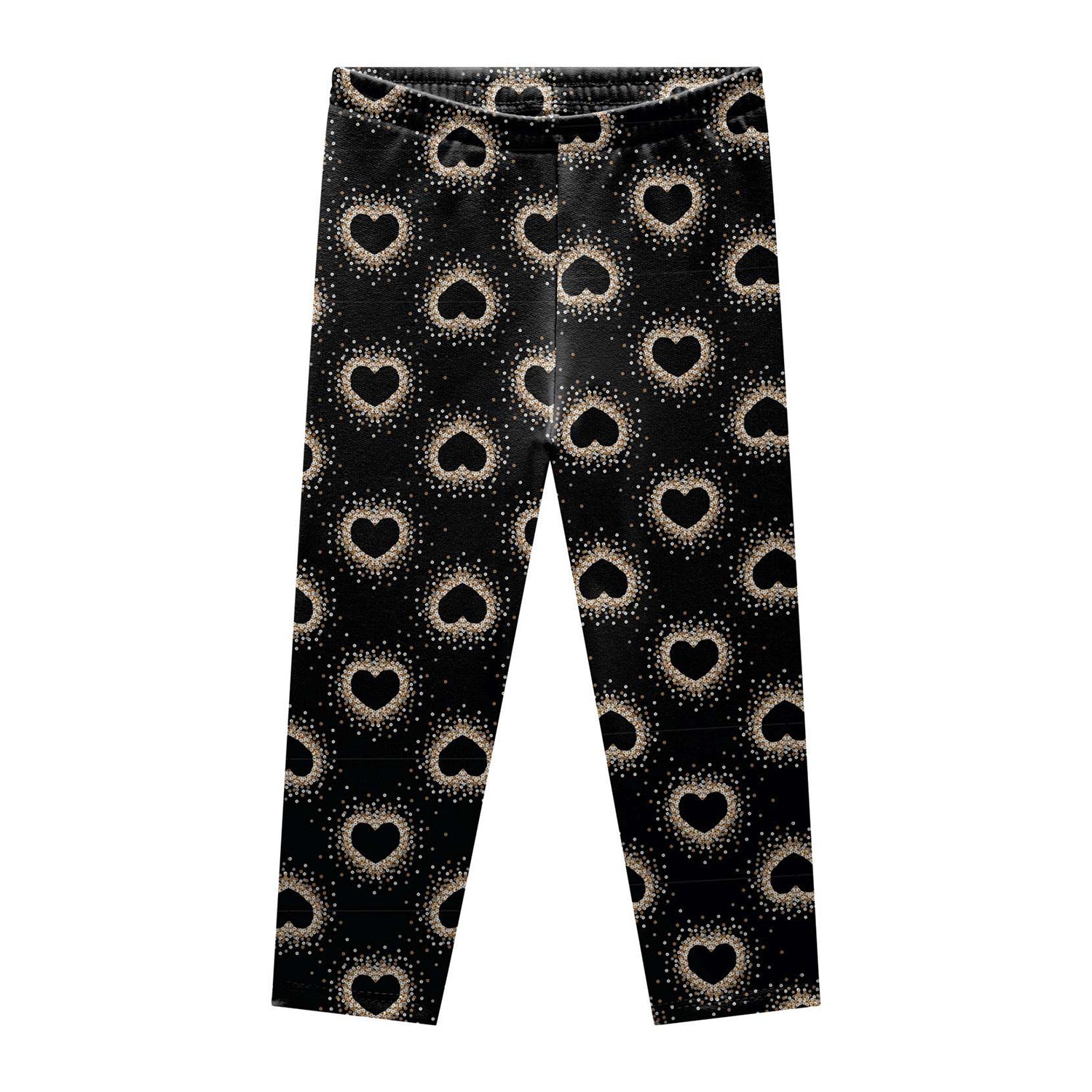Calça Legging Infantil em Molicotton Peluciado Corações - Kyly