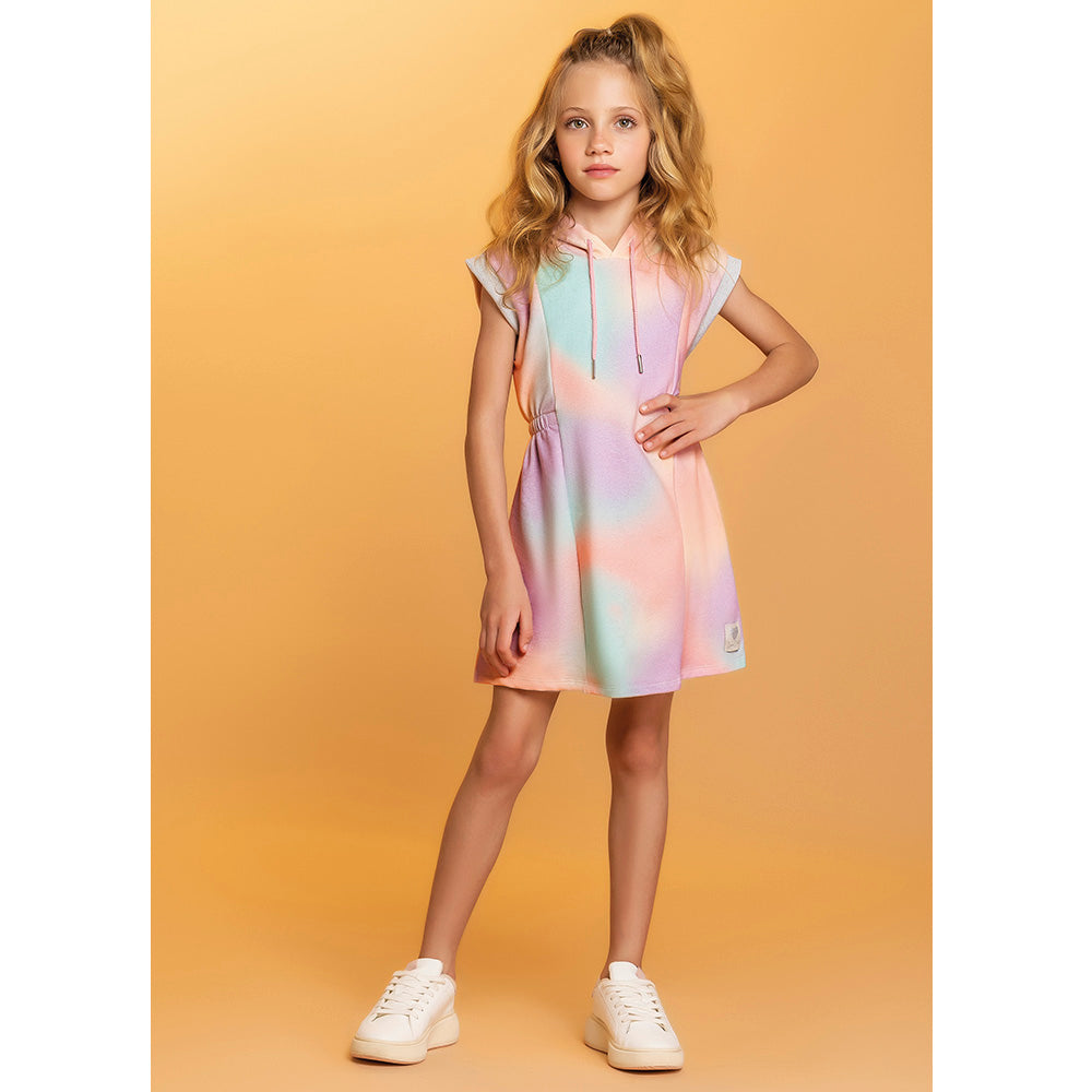 Vestido Infantil em Molecotton Peletizado Tie-Dye - Colorittá