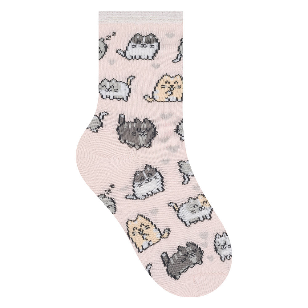 Meia Cano Médio Infantil Estampada Menina - Selene